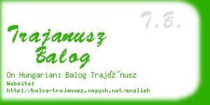 trajanusz balog business card